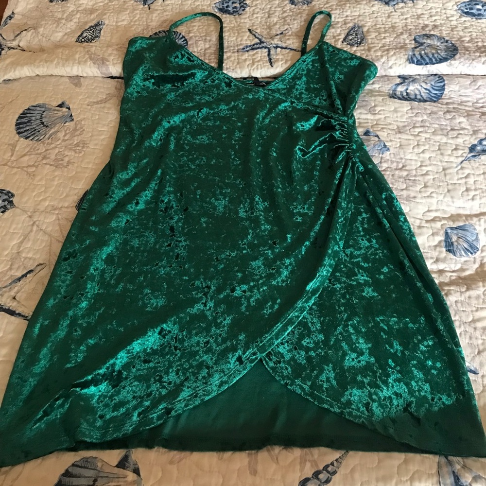 Charlotte Russe velvet wrap bodycon mini dress